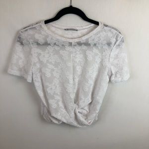 White Zara Crop Top